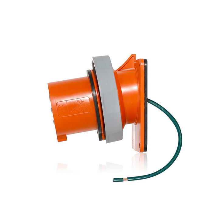 Leviton 20 Amp 125/250V 3-Pole 4-Wire Pin And Sleeve Inlet Industrial Grade Watertight - Orange (420B12WLEV)
