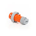 Leviton 20 Amp 125/250V 3-Pole 4-Wire LEV Series North American-Rated Pin And Sleeve Plug Industrial Grade Watertight Orange (420P12WLEV)