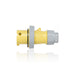 Leviton 20 Amp 125V 2-Pole 3-Wire Pin And Sleeve Plug Industrial Grade Watertight - Yellow (320P4WLEV)