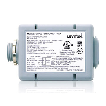 Leviton 20A Power Pack For Occupancy Sensors Gray (OPP20-RD4)