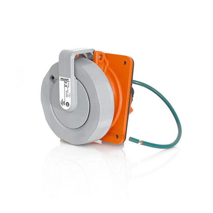 Leviton 20 Amp 125/250V 3-Pole 4-Wire Pin And Sleeve Receptacle Industrial Grade Watertight - Orange (420R12WLEV)