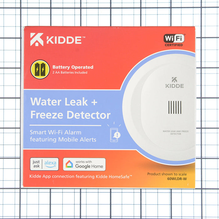 Kidde 60WLDR-W Smart Water Leak And Freeze Detector 2-In-1 Smart Alarm With App (21031205)