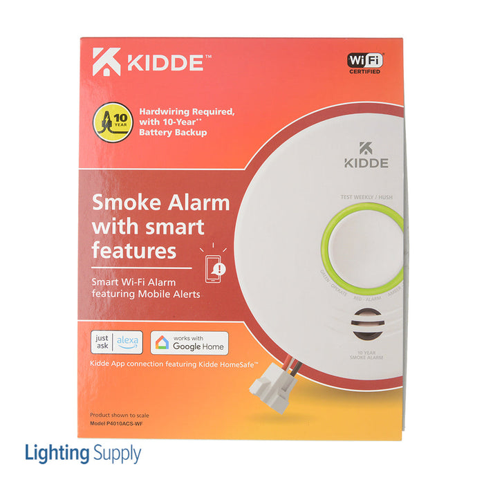 Kidde P4010ACS-WF Smoke Alarm With Smart Features - Smart Wi-Fi Alarm Featuring Mobile Alarms (21032064)