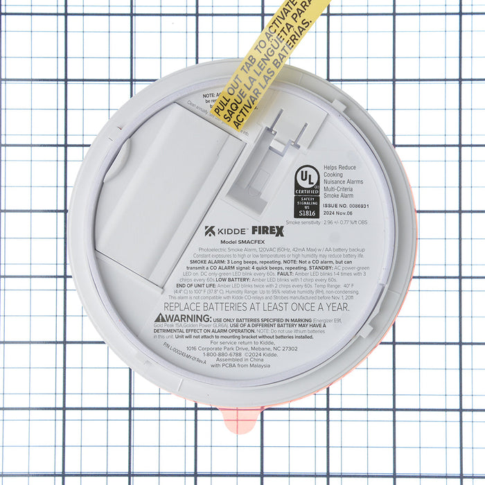 Kidde SMACFEX FireX Smoke Alarm Hardwired With AA Backup Battery (21033081)