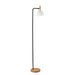 Adesso Peyton Floor Lamp Black And Natural Wood (2124-01)