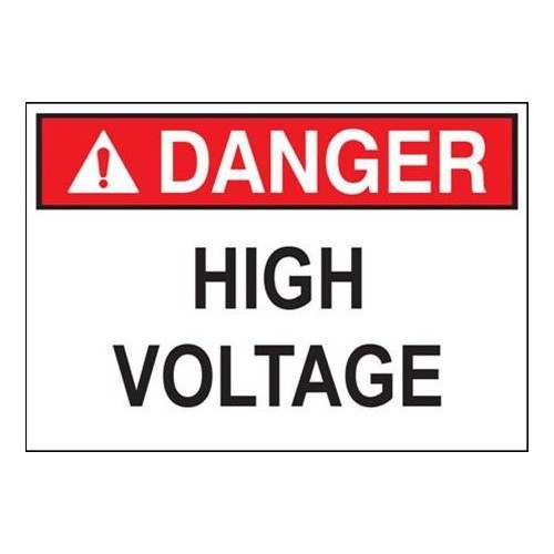 MORRIS Safety Sign High Voltage 7 Inch X 10 Inch (21429)