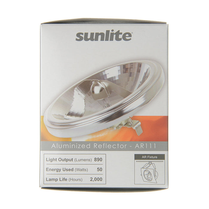 Sunlite 50AR111/SP/12V Halogen 3200K 12V 50W AR AR111 Screw Terminal G53 Dimmable (21530-SU)