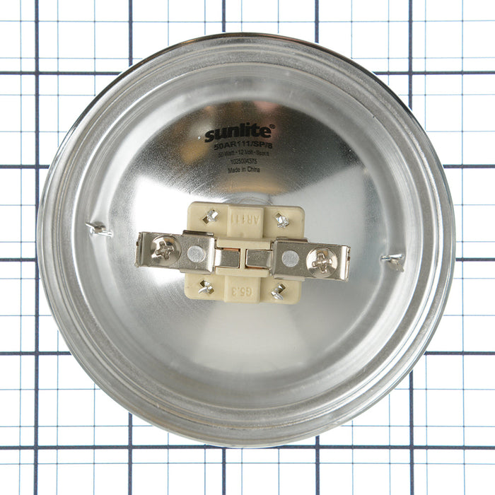 Sunlite 50AR111/SP/12V Halogen 3200K 12V 50W AR AR111 Screw Terminal G53 Dimmable (21530-SU)
