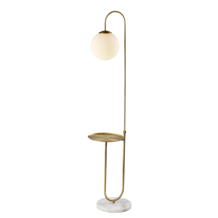 Adesso Terra Shelf Floor Lamp Antique Brass (2159-21)