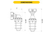 Halco VPTAJR-LS-RGBW-U-GR LED Vaportight Adjustable Arm Jelly Jar Wattage Selectable 13W/15W/20W RGBW 120-277Vac Gray Die-Cast Body Dimmable (22556)