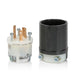 Leviton Black And White Lever Edge 20A 125V Locking Plug 2-Pole 3-Wire NEMA L5-20P Grounding Industrial Grade (2311E)