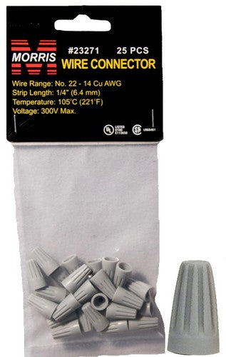 MORRIS P1 Gray Wire Connector Small Pack (23271)