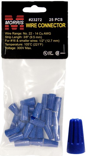 MORRIS P2 Blue Wire Connector Small Pack (23272)