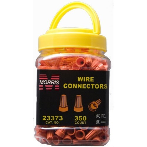 MORRIS P3 Orange Wire Connector Small Jar 350 Pieces (23373)