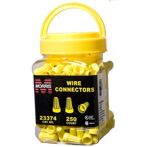 MORRIS P4 Yellow Wire Connector Small Jar 250 Pieces (23374)