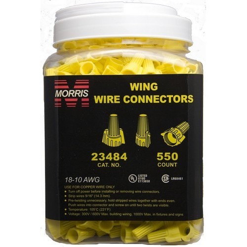 MORRIS Yellow Wing Connectors Large Jar 550 Pieces (23484)