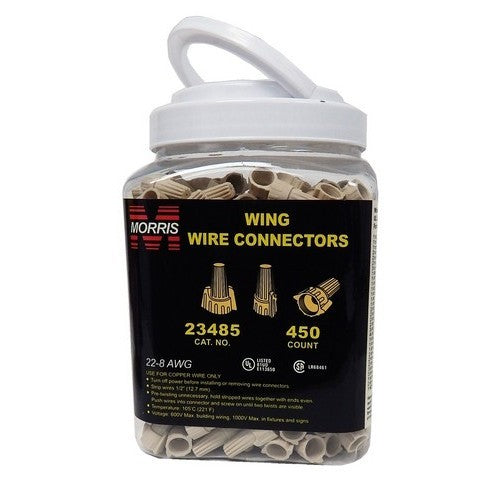 MORRIS Tan Wing Connectors Large Jar 450 Pieces (23485)