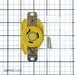 Leviton 20 Amp 277V NEMA L7-20R 2P 3W Flush Mount Locking Receptacle Industrial Grade Grounding Corrosion-Resistant Yellow (23CM-30)