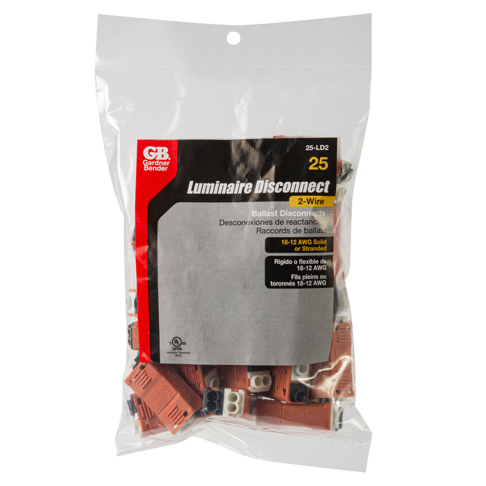 Gardner Bender Connector Luminaire Disconnect 25 Per Bag (25-LD2)