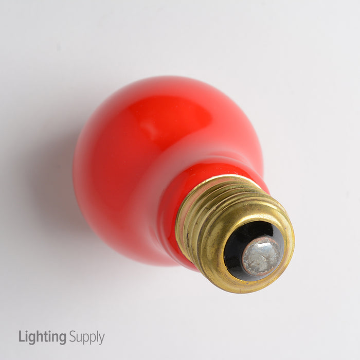 Standard 25W A19 Incandescent 130V Medium E26 Base Ceramic Red Bulb (25A19/CR130/IMP)