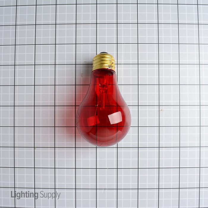 Standard 25W A19 Incandescent 130V Medium (E26) Base Transparent Red Bulb (A19RED25T)