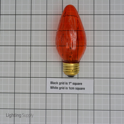 Standard 25W F15 Flame Incandescent 120V Medium (E26) Base Amber Decorative Bulb (25F15/Amber)