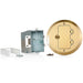 Leviton 1-Gang Floor Box Assembly Blank Decora Brass Round Cover (25251-DB)