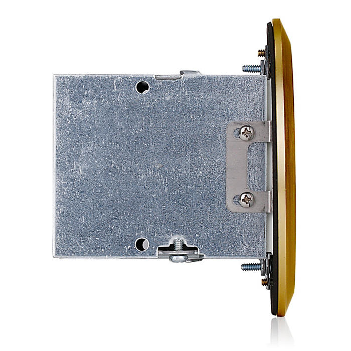 Leviton 1-Gang Floor Box Assembly Blank Decora Brass Round Cover (25251-DB)