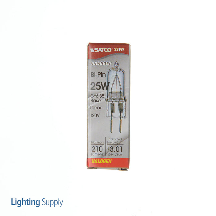 SATCO/NUVO 25T4/CL 25W Halogen T4 Clear 2000 Hours 210Lm Bi-Pin Gy6.35 Base 120V 2900K (S3197)