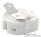 BJB T5 Rotary Fluorescent Lamp Holder Snap-In Pins With Spring - White (26.641.2002.50)