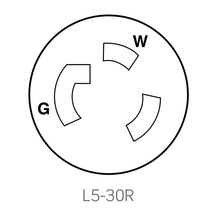Leviton 30A 125V NEMA L5-30R 2P 3W Flush Mount Locking Receptacle Industrial Grade Grounding V-0-MAX Red (2610-R)