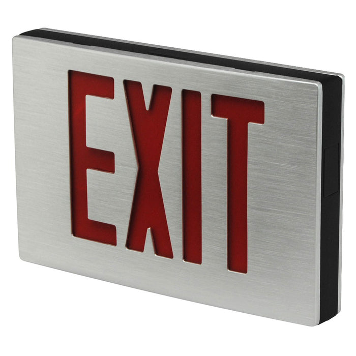 TCP Red Diecast Exit Sign Double Face AC Only White (26D93)
