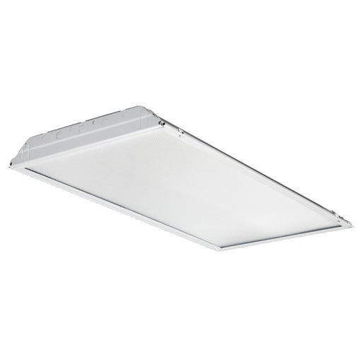 Lithonia Lensed LED Troffer Four Lamps Nominal 4800Lm Flush Aluminum White EldoLED Dimming To 1 Percent 80 CRI 3500K (2GTL 4 48L FW EZ1 LP835)