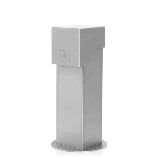 Leviton Power Pedestal 2-Gang Surface Mount Lockable Hinge Top 18 Inch Brushed Stainless Steel (2PH18-S)