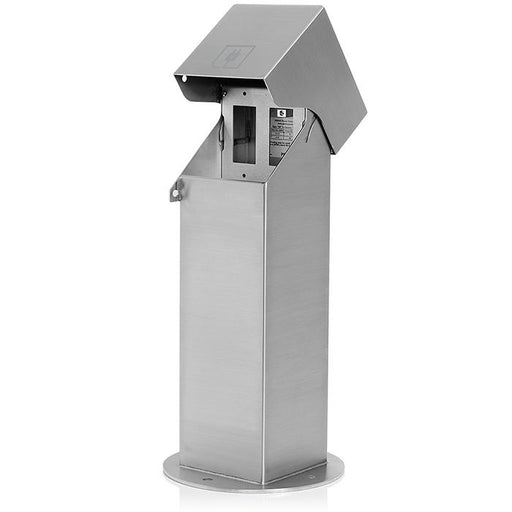 Leviton Power Pedestal 2-Gang Surface Mount Lockable Hinge Top 18 Inch Brushed Stainless Steel (2PH18-S)