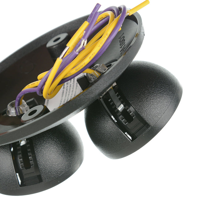 Exitronix Fully Adjustable Thermoplastic Double LED Remote Lamp Head 3.6V 2 X 1.5W LED Lamp Performance Optics Black Mounting Plate And Enclosure Compatible With 51/52 Series Damp Location Rated (2RL52-BL)