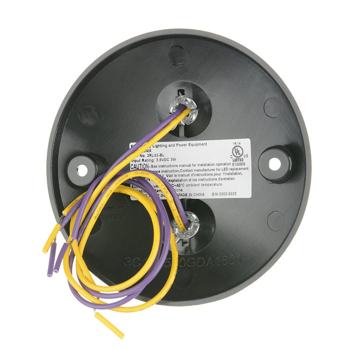 Exitronix Fully Adjustable Thermoplastic Double LED Remote Lamp Head 3.6V 2 X 1.5W LED Lamp Performance Optics Black Mounting Plate And Enclosure Compatible With 51/52 Series Damp Location Rated (2RL52-BL)