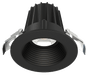 Lotus LED Lights 2 Inch Round Recessed Black Trim LED 9W CCT Selectable 2700K/3000K/3500K/4000K/5000K Baffle Black Reflector 36 Degree Air Tight 90 CRI (JXL-COB02-R09W-5CCT-BK-2RR-BF-BK)