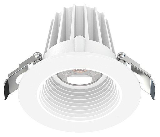 Lotus LED Lights 2 Inch Round Recessed White Trim LED 9W CCT Selectable 2700K/3000K/3500K/4000K/5000K Baffle White Reflector 36 Degree Air Tight 90 CRI (JXL-COB02-R09W-5CCT-WH-2RR-BF-WH)