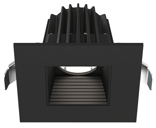 Lotus LED Lights 2 Inch Square Recessed Black Trim LED 9W CCT Selectable 2700K/3000K/3500K/4000K/5000K Baffle Black Reflector 36 Degree Air Tight 90 CRI (JXL-COB02-S09W-5CCT-BK-2SR-BF-BK)