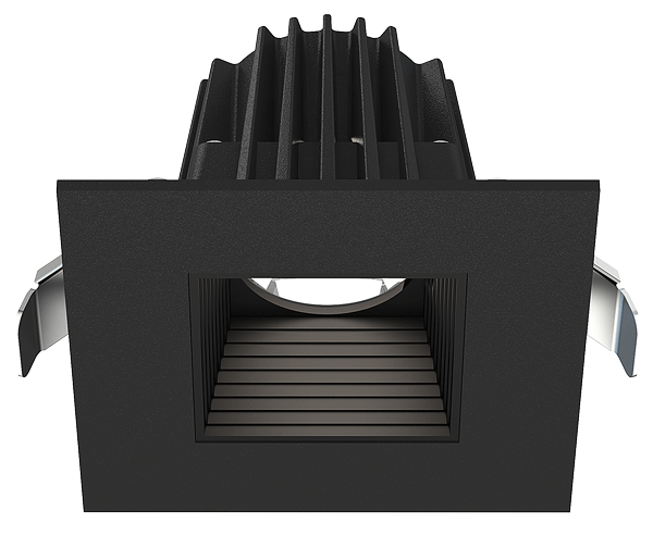 Lotus LED Lights 2 Inch Square Recessed Black Trim LED 9W CCT Selectable 2700K/3000K/3500K/4000K/5000K Baffle Black Reflector 36 Degree Air Tight 90 CRI (JXL-COB02-S09W-5CCT-BK-2SR-BF-BK)