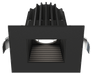 Lotus LED Lights 2 Inch Square Recessed Black Trim LED 9W CCT Selectable 2700K/3000K/3500K/4000K/5000K Baffle Black Reflector 36 Degree Air Tight 90 CRI (JXL-COB02-S09W-5CCT-BK-2SR-BF-BK)