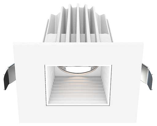 Lotus LED Lights 2 Inch Square Recessed White Trim LED 9W CCT Selectable 2700K/3000K/3500K/4000K/5000K Baffle White Reflector 36 Degree Air Tight 90 CRI (JXL-COB02-S09W-5CCT-WH-2SR-BF-WH)