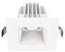 Lotus LED Lights 2 Inch Square Recessed White Trim LED 9W CCT Selectable 2700K/3000K/3500K/4000K/5000K Baffle White Reflector 36 Degree Air Tight 90 CRI (JXL-COB02-S09W-5CCT-WH-2SR-BF-WH)