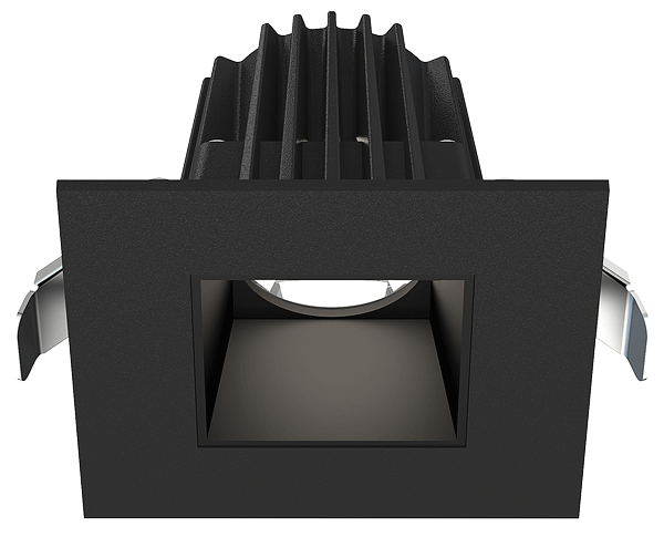 Lotus LED Lights 2 Inch Square Recessed Black Trim LED 9W CCT Selectable 2700K/3000K/3500K/4000K/5000K Smooth Black Reflector 36 Degree Air Tight 90 CRI (JXL-COB02-S09W-5CCT-BK-2SR-SM-BK)