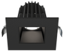 Lotus LED Lights 2 Inch Square Recessed Black Trim LED 9W CCT Selectable 2700K/3000K/3500K/4000K/5000K Smooth Black Reflector 36 Degree Air Tight 90 CRI (JXL-COB02-S09W-5CCT-BK-2SR-SM-BK)