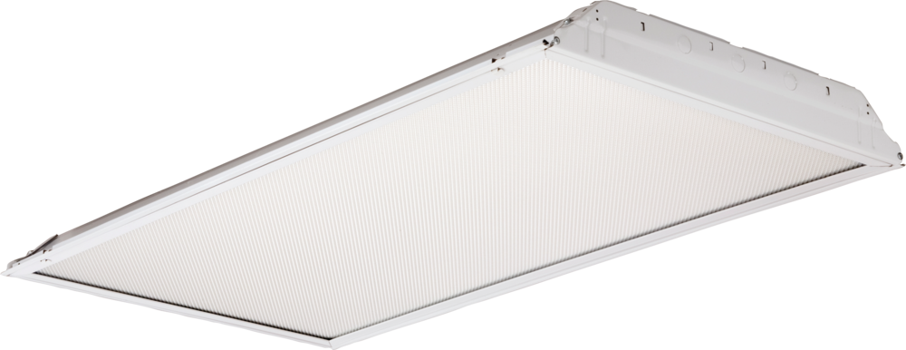 Lithonia General Purpose T8 Lensed Troffer 2 Foot Wide Three Lamps 32W T8 #12 Pattern Acrylic Multi-Volt 120-277V T8 Electronic Ballast (2GT8 3 32 A12 Multi-Volt GEB10IS EL)