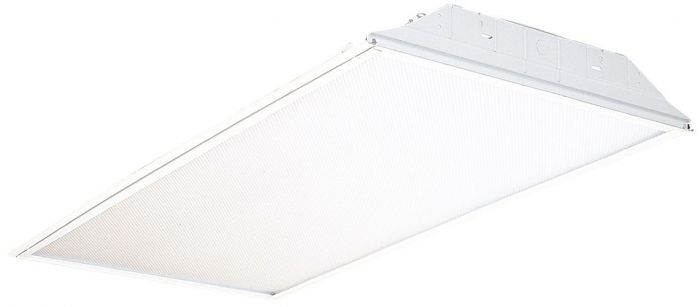 Lithonia General Purpose T8 Lensed Troffer 2 Foot Wide Four Lamps 32W T8 48 Inch #12 Acrylic Diffuser 120-277V One 4-Lamp T8 Electronic Ballast (2GT8 4 32 A12 MVOLT 1/4 GEB10IS)