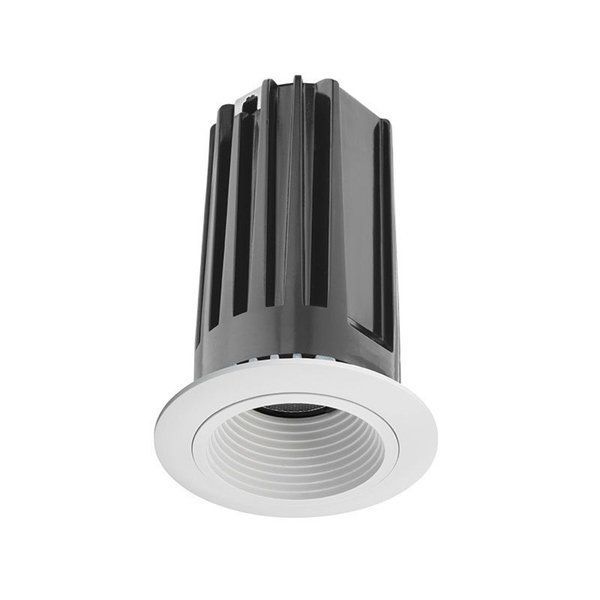 Lithonia Juno Recessed 2 Inch LED Trim Generation 2 Downlight Baffle Trim 3000K 90 CRI Narrow Flood White-White Trim Ring (2LEDTRIM G2 DB 30K 90CRI NFL WWH)