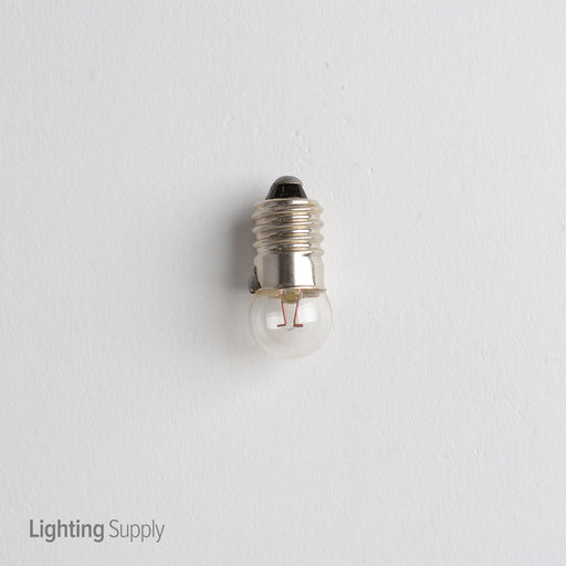 Standard .3 Amp .94 Inch G3.5 Incandescent 3.7V Mini Screw (E10) Base Clear Miniature Bulb (#13)